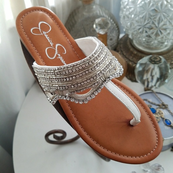 Jessica Simpson Shoes - 🍃Jessica Simpson🍃 Foot Bling Sandies (6.5)